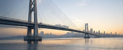 bridge leading into downtown